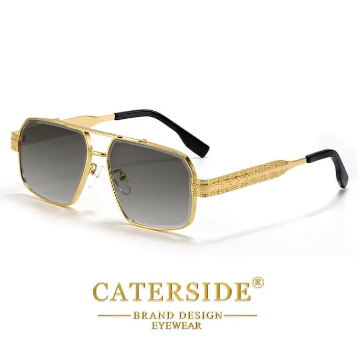 CATERSIDE mode hommes lunettes de soleil haute qualité cadre en métal lunettes de soleil femmes en p