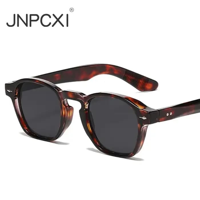 JNPCXI rétro Rivets hommes lunettes de soleil carrées mode bleu vert tendance nuances UV400 femmes c
