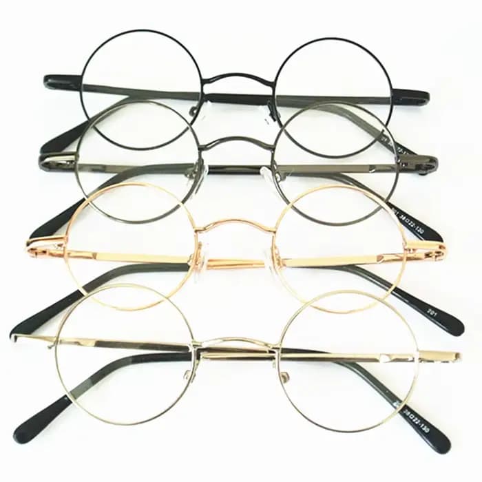 Petites montures de lunettes rondes vintage des années 60, lunettes RX, lunettes avec lentilles tran