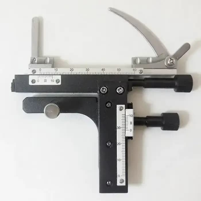 Plateau mécanique mobile X-Y attachable au microscope avec échelle pour spécimens