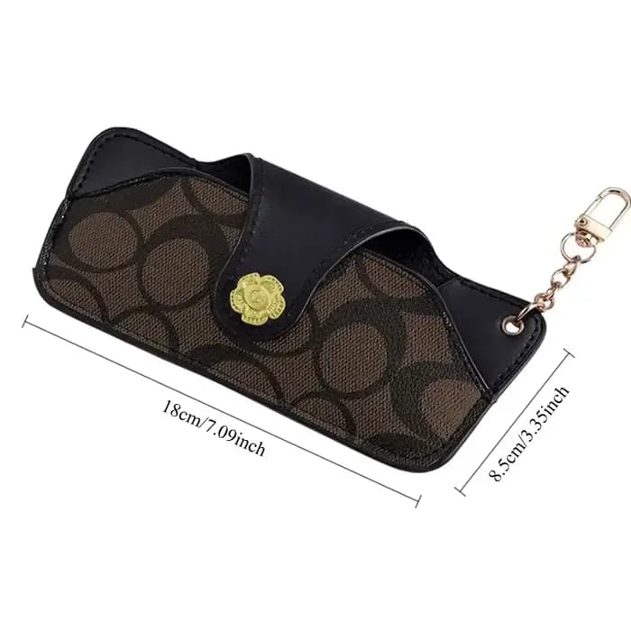 NOUVEAU Étui à lunettes portable avec porte-clés - Sac de rangement protecteur pour lunettes de myop