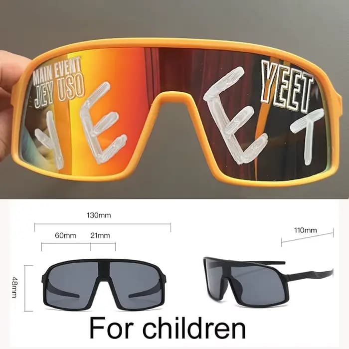 Lunettes de soleil sport Jey Uso YEET bleu-vert, lunettes de spectacle, pour adultes et enfants, cos