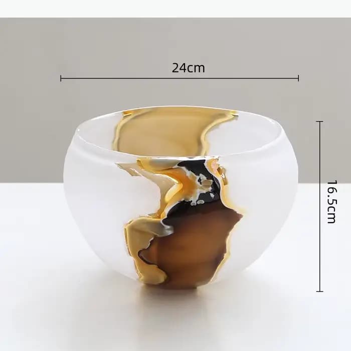 Vase en verre abstrait craquelé, multicolore, émaillé, pour fleurs, hydroponie, terrarium, accessoir