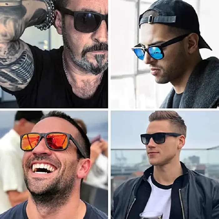 JULI Design Polarized Sunglasses For Men Women,UV400 Protection Rectangular Shades Sun Glasses ,Idea