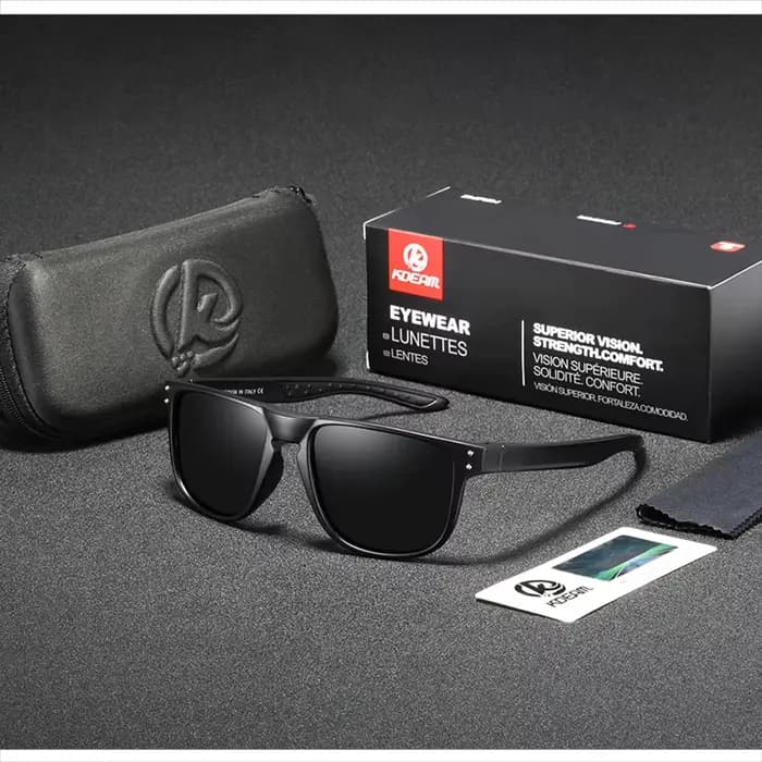KDEAM éblouissement filtrage HD lunettes de soleil polarisées pour hommes élégance cristal cadre mir