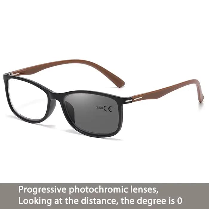 Lunettes d'affaires rectangulaires pour hommes, lunettes photochromiques progressives, hypermétropie