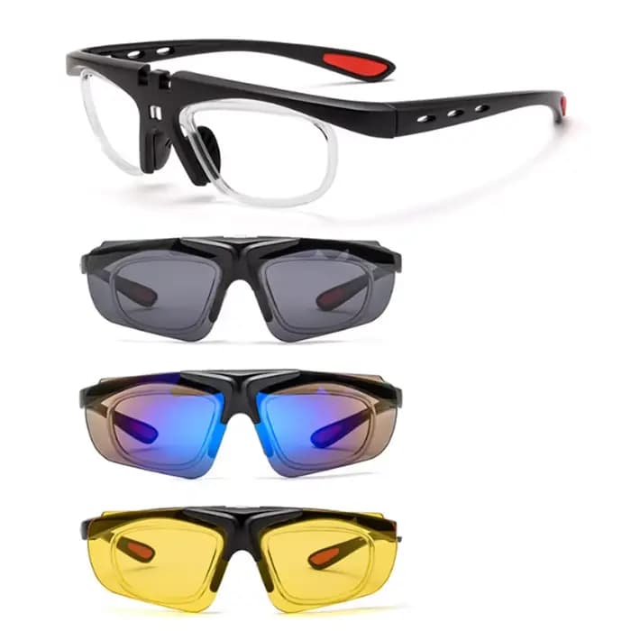 Lunettes de soleil à grand cadre pour hommes, lunettes d'hypermétropie, clips magnétiques, lentille 