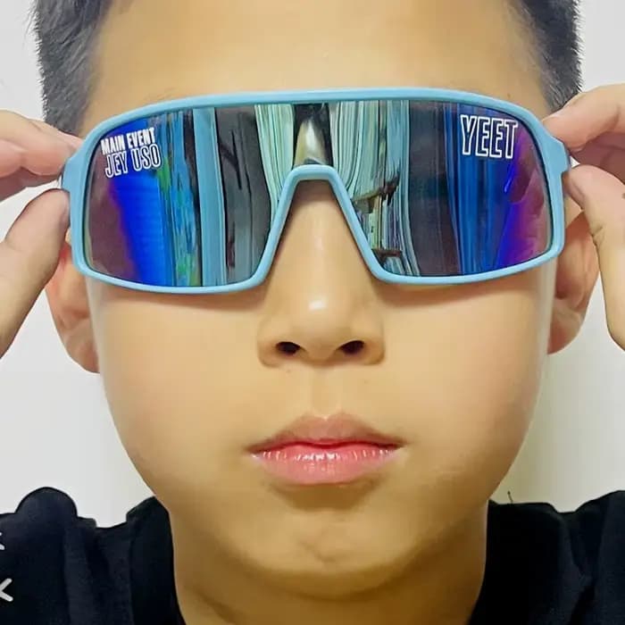 Lunettes de soleil sport Jey Uso YEET bleu-vert, lunettes de spectacle, pour adultes et enfants, cos