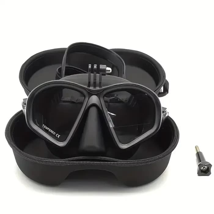 Masque de plongée libre professionnel à faible volume avec lentille M, verre trempé et support de ca