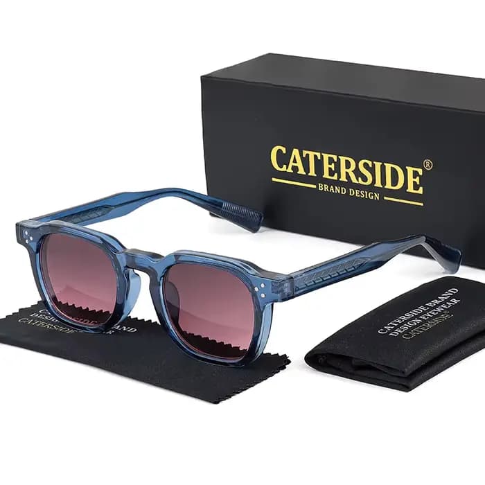 CATERSIDE nouvelles lunettes de soleil carrées rétro Punk hommes petite monture conception personnal