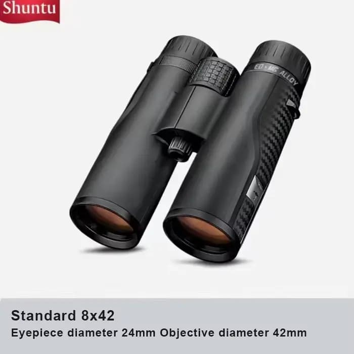 Jumelles Shuntu 42/50 mm avec lentilles ED, puissantes, étanches IPX7, revêtement SMC, prisme Bak4, 