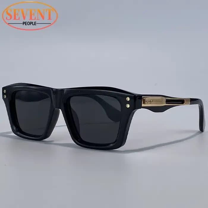 Lunettes de soleil carrées steampunk classiques pour hommes 2026 – Marque de luxe, mode, style punk,