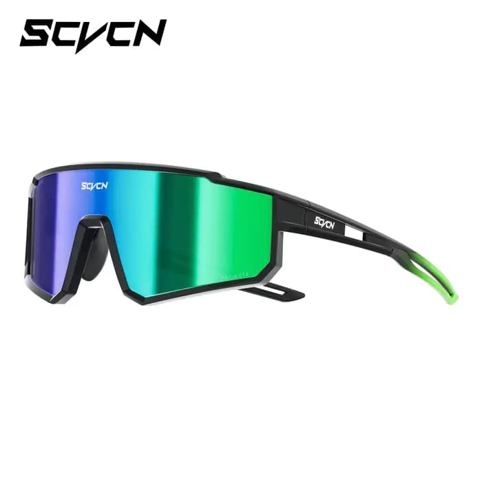 Lunettes de soleil sportives SCVCN One Piece, polarisées UV400, pour hommes et femmes, cyclisme, con