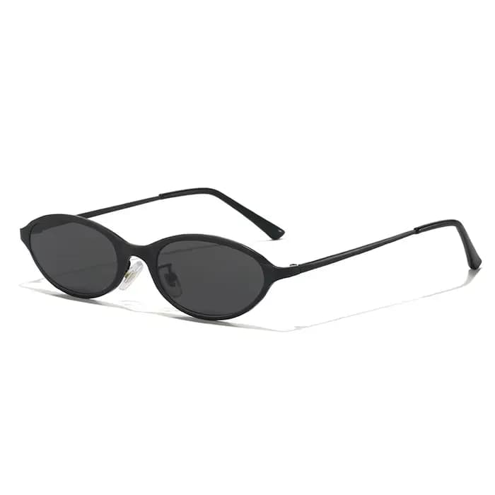 Lunettes de soleil rétro polyvalentes à monture ovale, lunettes de soleil tendance rétro pour la con