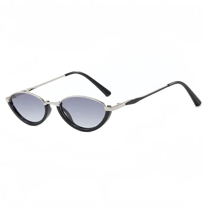 Lunettes œil de chat en métal à petite monture tendance pour femmes européennes et américaines, lune