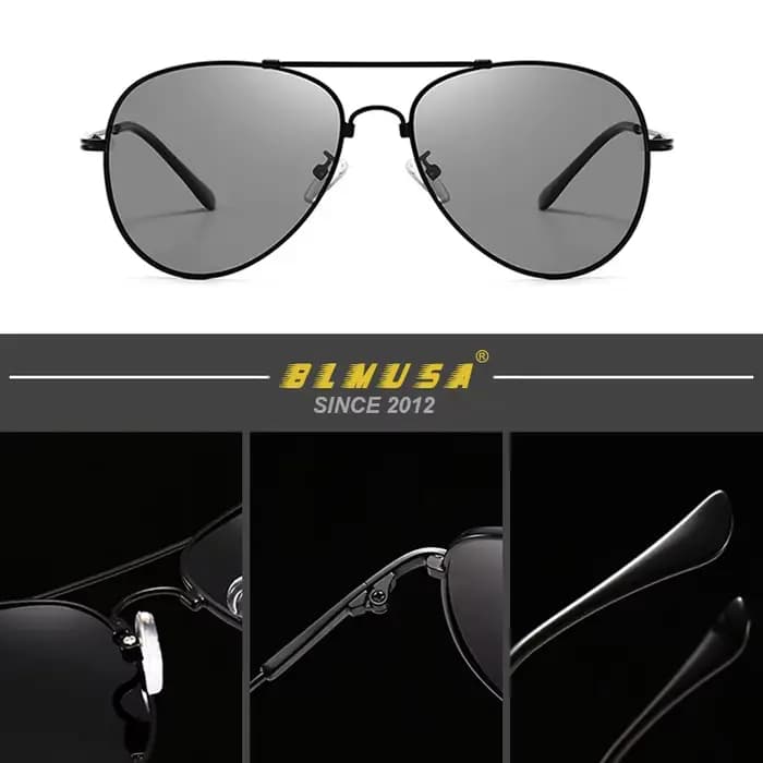 CLLOIO nouveau titane polarisé pilote lunettes de soleil hommes en plein air voiture conduite photoc