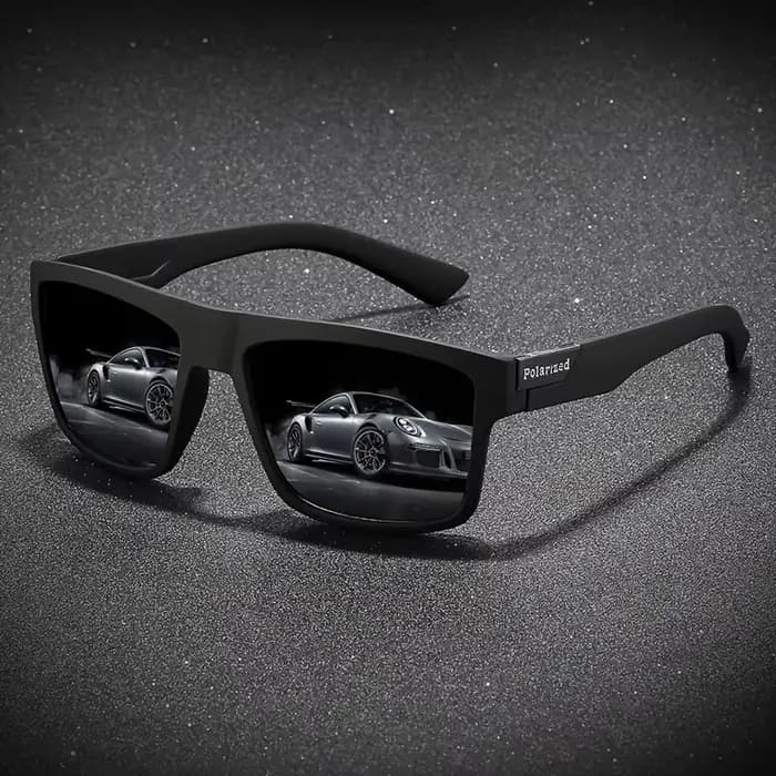 Lunettes de sport polarisées 2025 pour hommes, lentille TAC, cadre PC, conception carrée classique, 