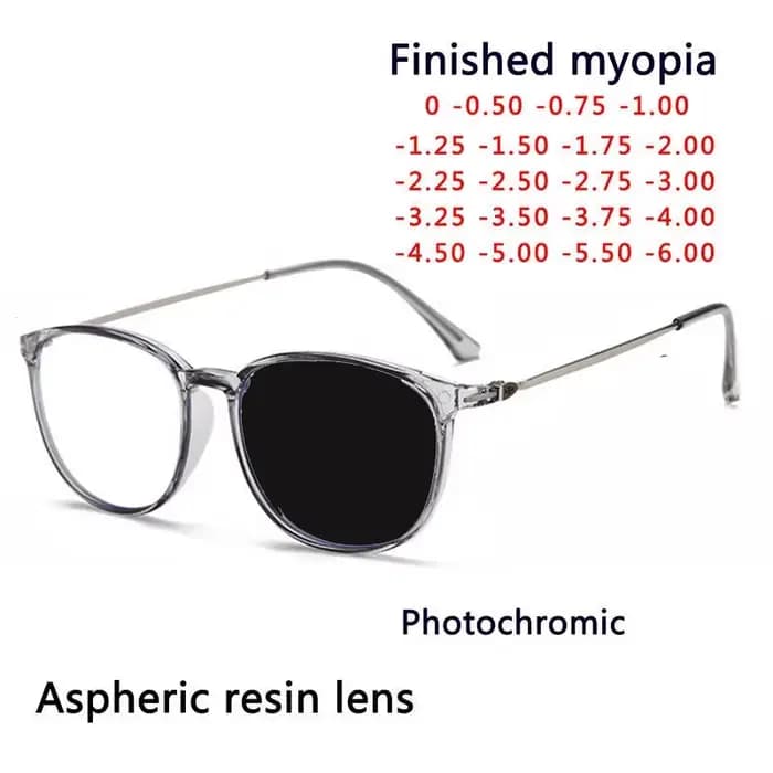 Lunettes optiques anti-UV pour hommes et femmes, verres myopes, photochromisme du soleil, résistante