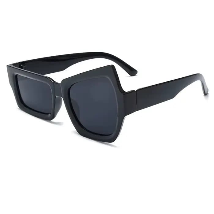 Lunettes de soleil carrées irrégulières pour hommes, lunettes de soleil noires, personnalité de desi