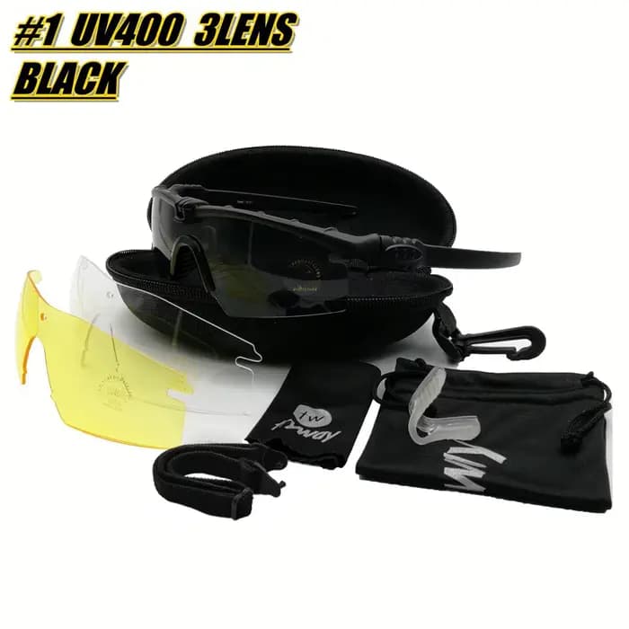 Twtryway-Lunettes de soleil tactiques photochromiques M 3.0 Strike, protection militaire TR90, cadre