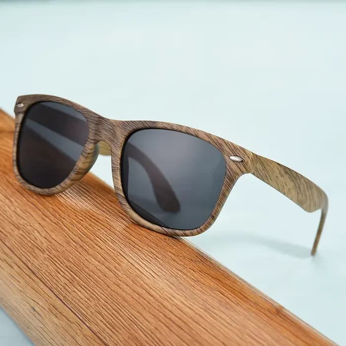 Lunettes de soleil rétro en bambou pour femmes, en bois, à la mode, carrées, Protection UV, marque d