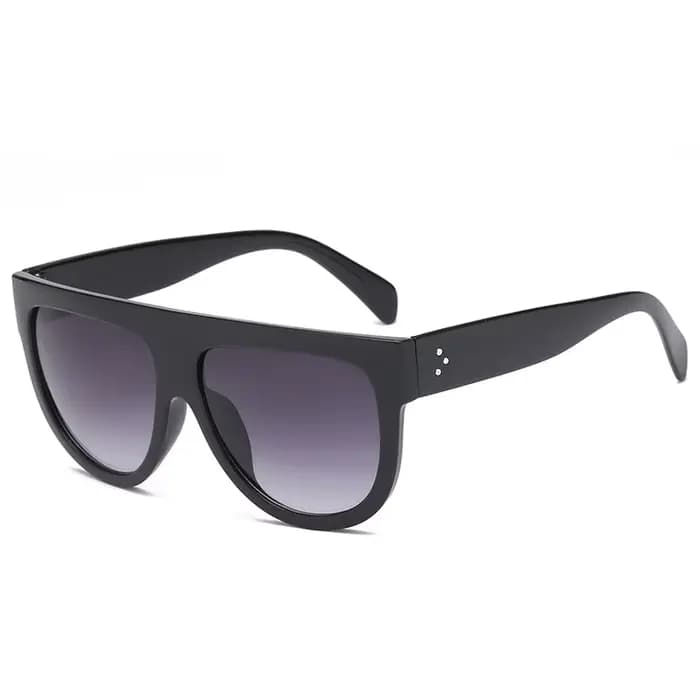 Lunettes de soleil UV400 pour femme, verres solaires carrés plats, dégradés, style classique d'été, 