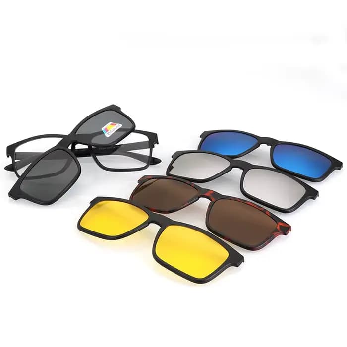 Lunettes de soleil polarisées fini myopie lunettes optique lunettes cadre hommes ceinture aimant 5 C