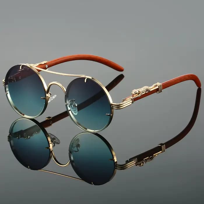 Lunettes de soleil rondes Vintage pour hommes et femmes, mode Double pont, nuances multicolores, rét