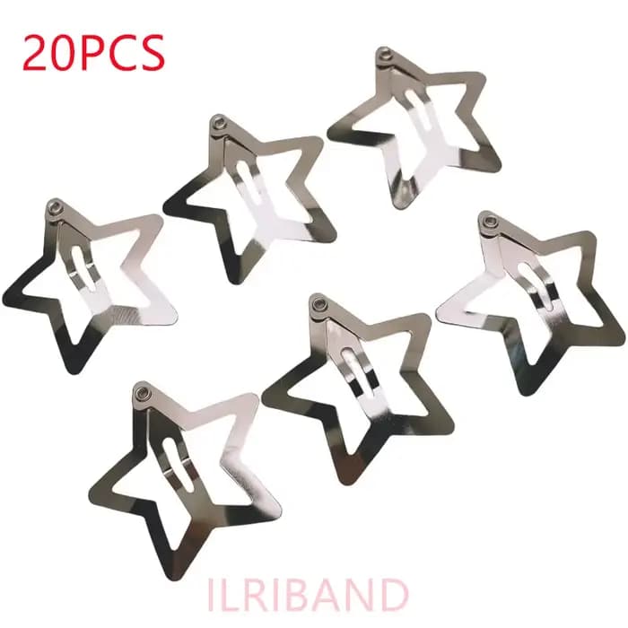 Lot de 20 mini pinces à cheveux étoile de 3 cm pour enfants, barrettes en métal scintillantes, acces