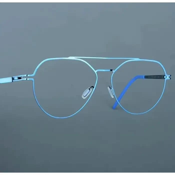 Lunettes allemandes ultralégères à Double faisceau, grandes montures faites à la main sans vis pour 