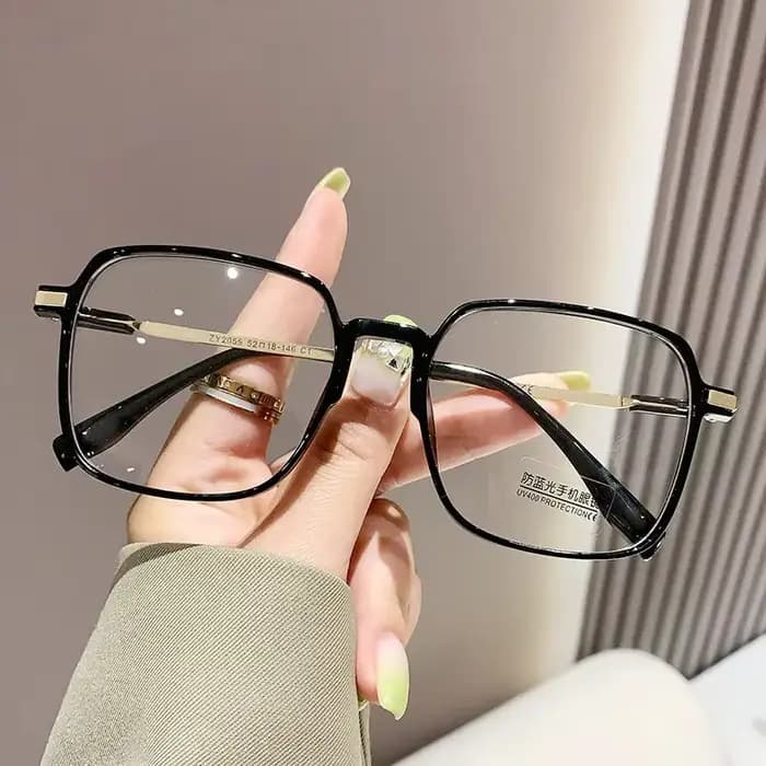 Lunettes de myopie à la mode pour femmes et hommes, carrées transparentes, rétro, moins dioptrie, Pr