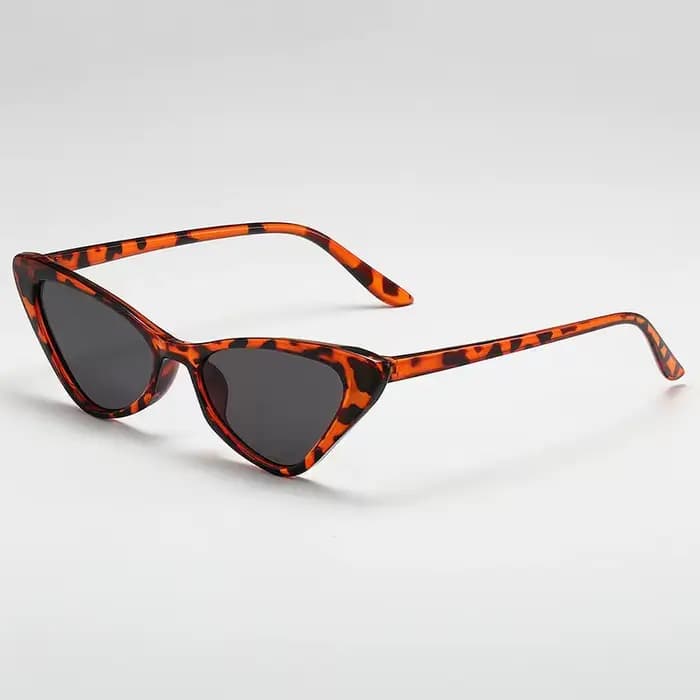 Lunettes de soleil œil de chat pour femmes, monture beige, verres transparents marron, protection UV