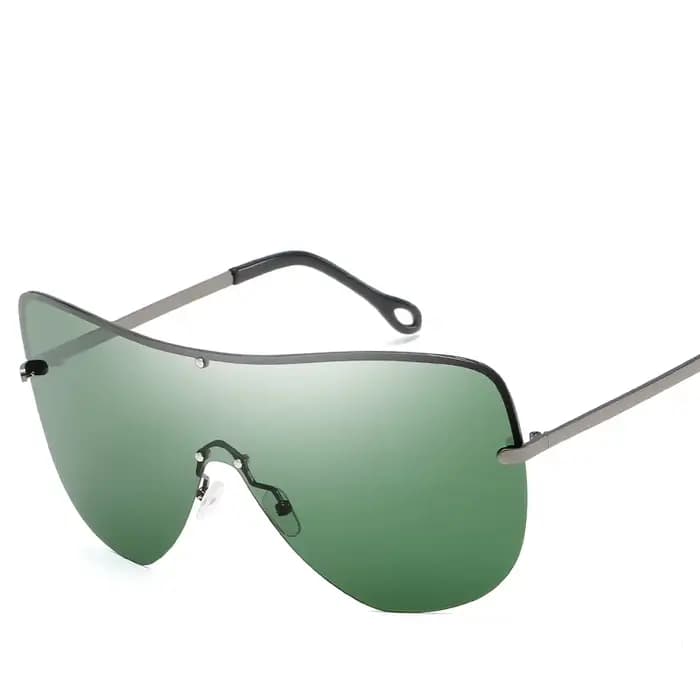 Lunettes de soleil de luxe surdimensionnées tendance pour femmes et hommes, monture monobloc moderne