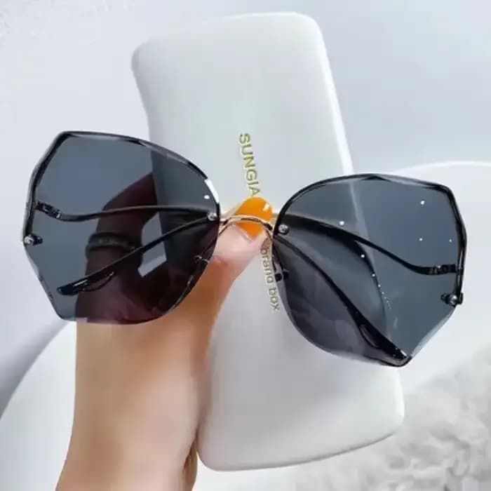 Lunettes de soleil rondes irrégulières pour femmes, lunettes de soleil dégradées, lunettes de soleil