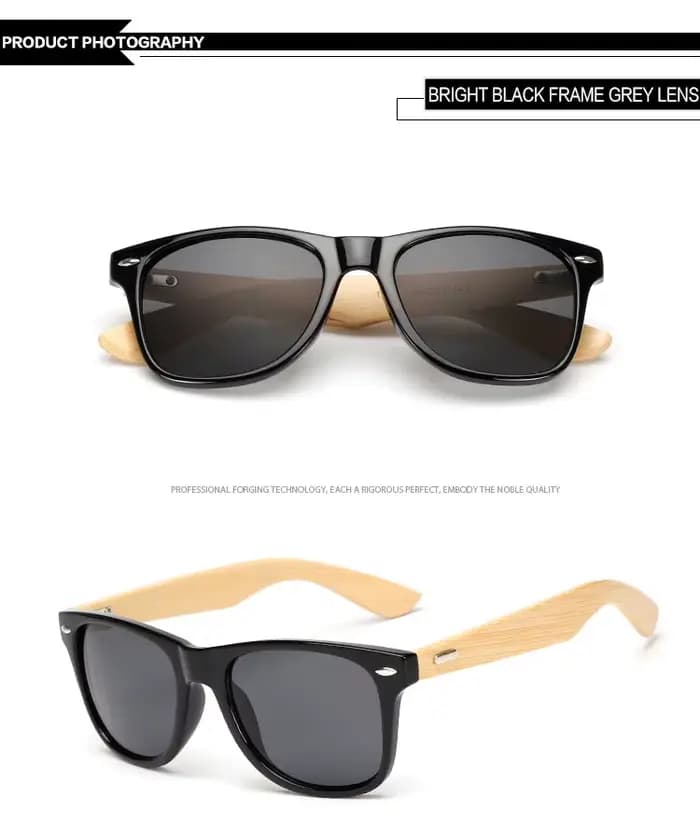 HOOLDW – lunettes de soleil en bois naturel pour hommes et femmes, classiques, en bambou, originales