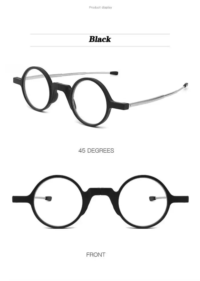 May Flower-Lunettes de lecture pliantes pour hommes et femmes, lunettes à monture ronde, verres HD, 