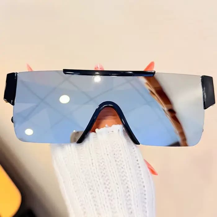 Lunettes de soleil futuristes personnalisées pour femmes, lunettes de protection contre le vent pour