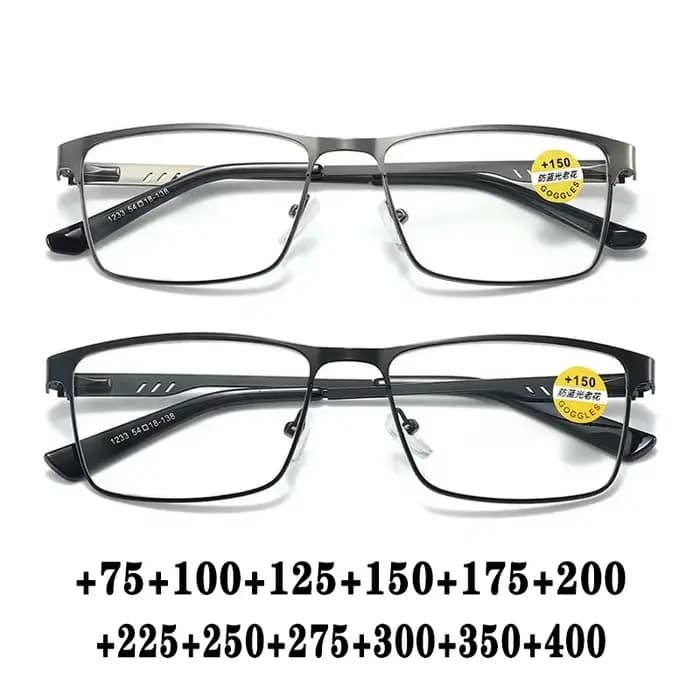 Hommes d'affaires lunettes de lecture cadre pour lecteur hommes presbytie lumière bleue bloquant les