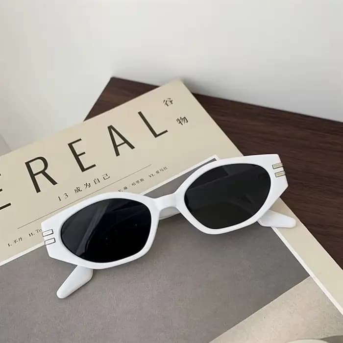 Lunettes de soleil rétro à monture étroite pour hommes et femmes, lunettes de protection solaire, lu