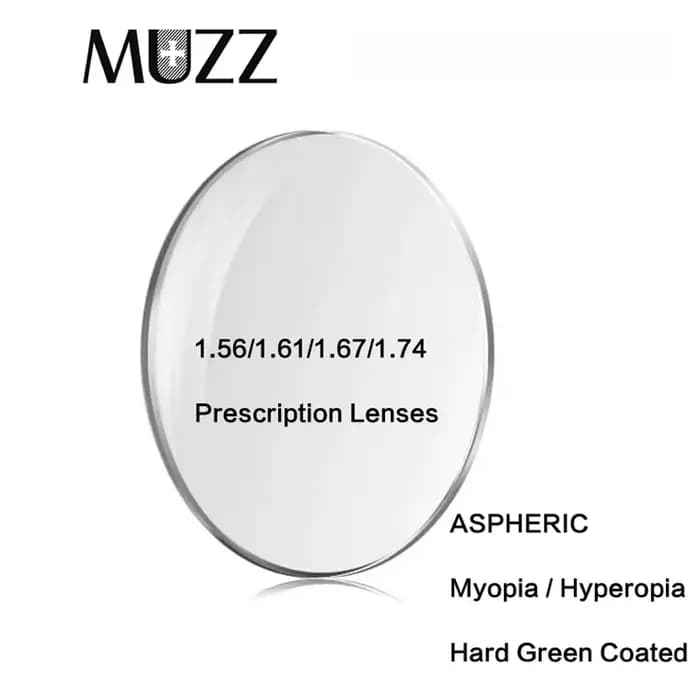 Lunettes de vue MUZZ, verres asphériques 1.56/1.61/1.67/1.74, plus fins, en résine super résistante,