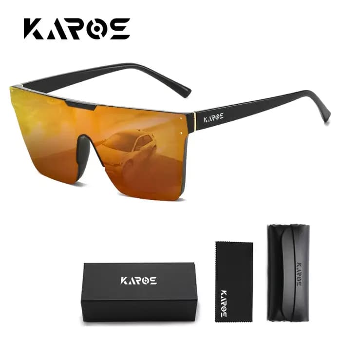 Lunettes de soleil carrées KAROS pour hommes, lunettes de soleil de pêche en plein air, anti-éblouis