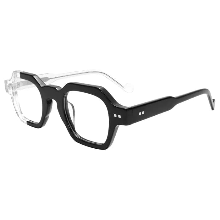 VZONE lunettes de déclaration pour femmes hommes acétate rétro cadre géométrique deux tons conceptio