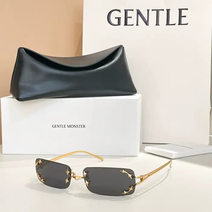 GENTLE MONSTER BOLD Mosh Lunettes de soleil de luxe tendance pour hommes, sans monture, style urbain