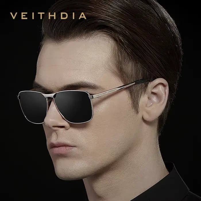VEITHDIA Vintage hommes lunettes de soleil mode unisexe lunettes de soleil polarisées UV400 miroir m