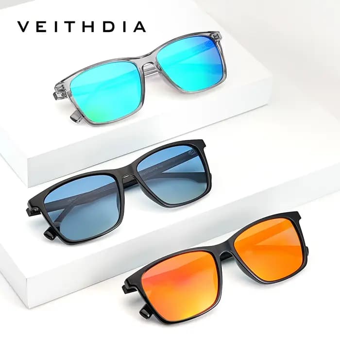 VEITHDIA Lunettes de soleil polarisées pour hommes et femmes, lunettes de soleil à la mode, lunettes