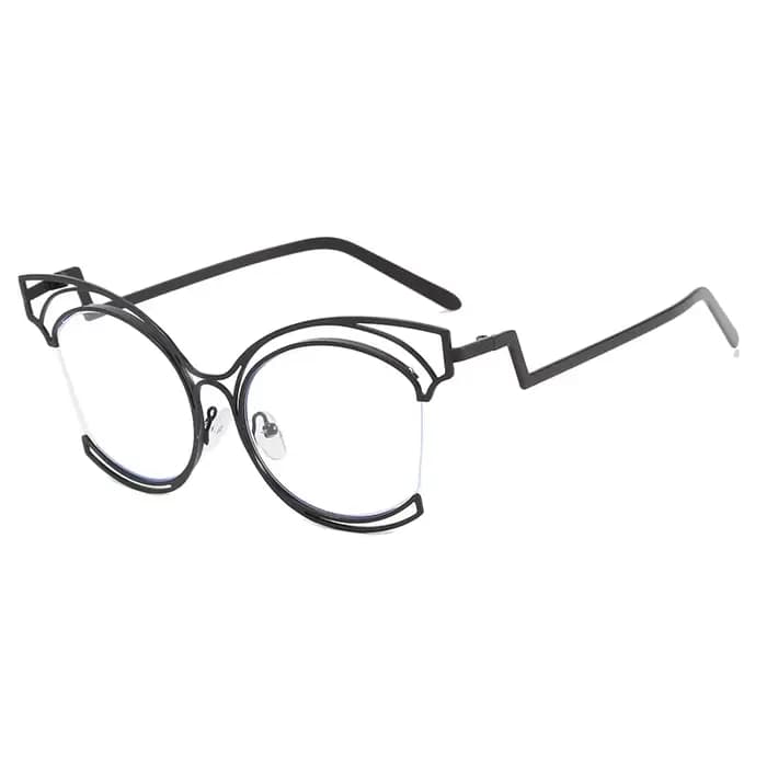 Lunettes Cateye incurvées pliantes pour femmes, monture irrégulière de luxe pour femmes, lentille de
