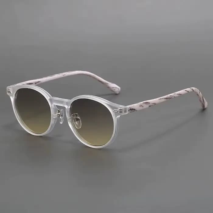 Lunettes de soleil à monture ronde rétro, Protection UV, Anti-éblouissement, faux Grain de bois, mon
