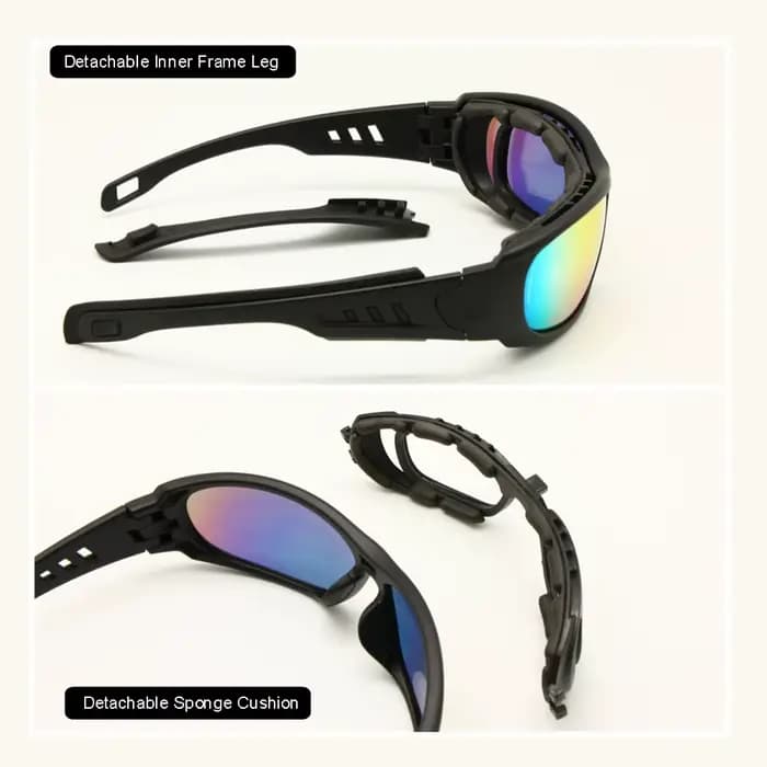 Daisy One C6 polarisé balistique armée lunettes de soleil militaire lunettes Rx insérer 4 lentilles 