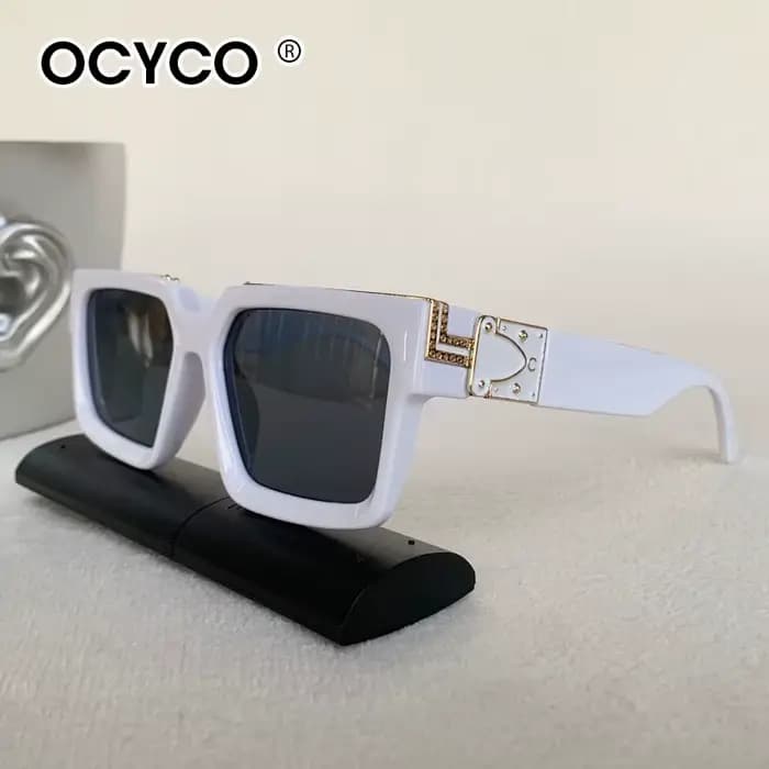 Lunettes de soleil carrées classiques pour hommes et femmes, marque de luxe design, lunettes de luxe