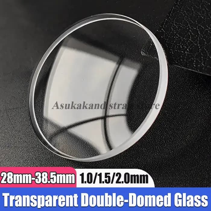 Verre de montre de remplacement, épaisseur 1.0mm, 1.5mm, 2.0mm, double dôme convexe, diamètres 28mm-